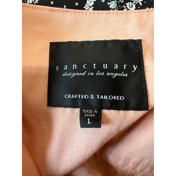 Sanctuary Moto Jacket Lyocell Blush Pink Lightweight Style Zip Up Lightweight L - Picture 4 of 7